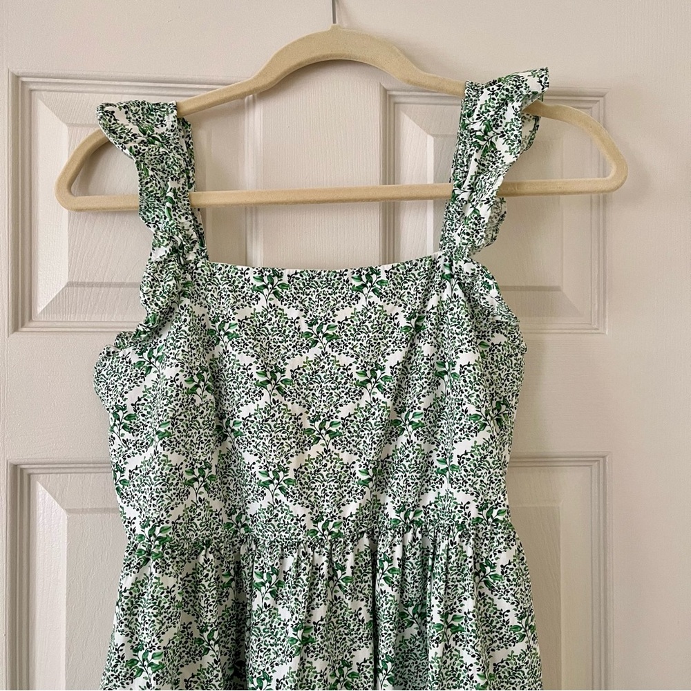 Gal Meets Glam Sloane Maxi Dress, Size 0, Green Floral, Cottagecore Spring - Picture 3 of 9